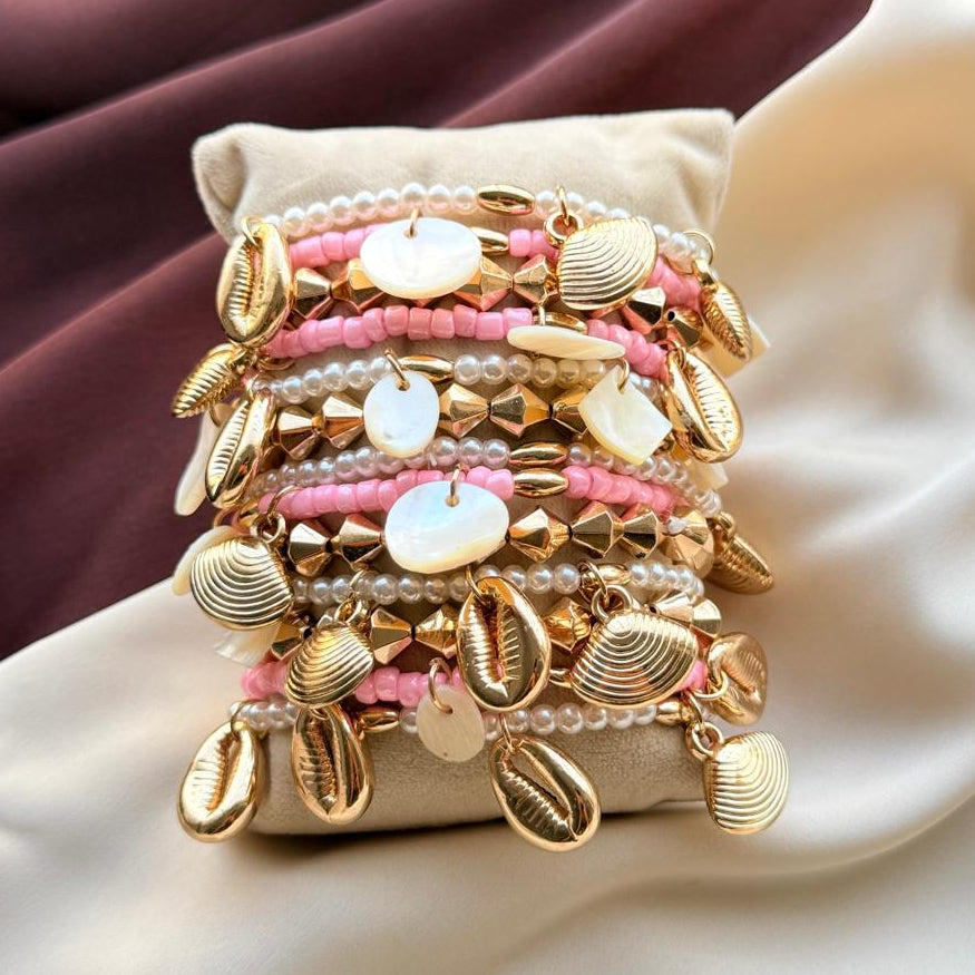TFC Blush Crush Gold Plated Bracelet (set of 13)