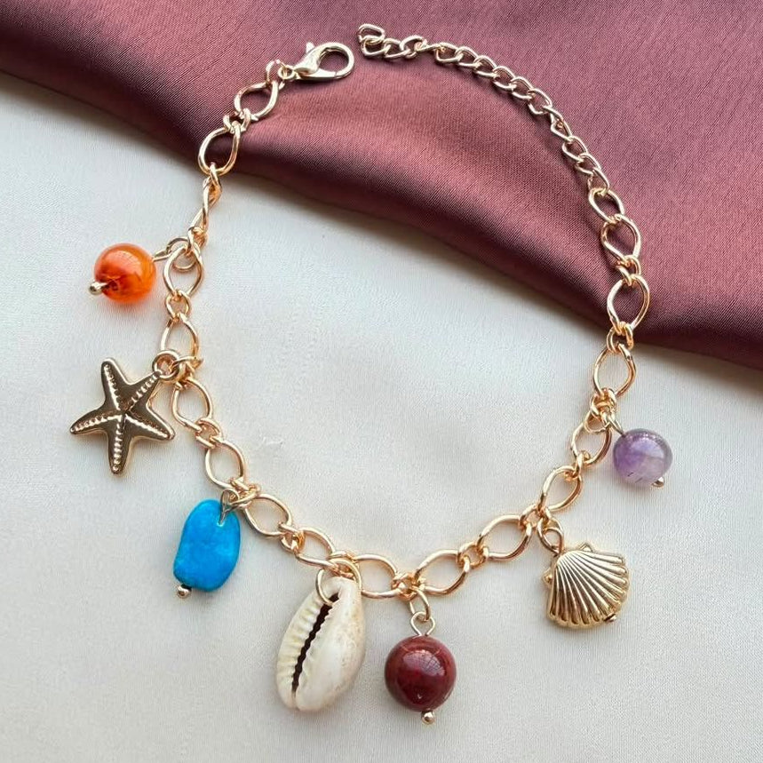 TFC Tangerine Star Gold Plated Chain Bracelet