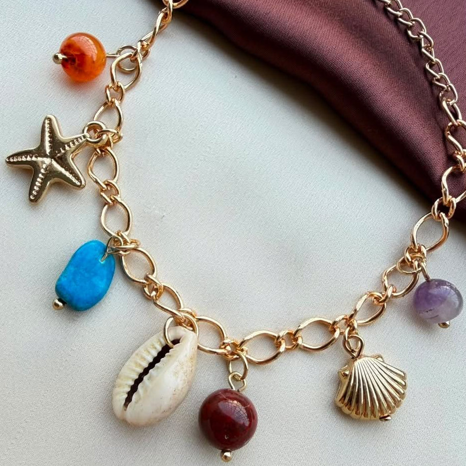 TFC Tangerine Star Gold Plated Chain Bracelet