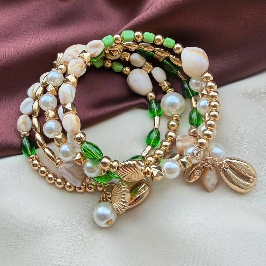 TFC Greenery Gold Plated Spiral Bracelet
