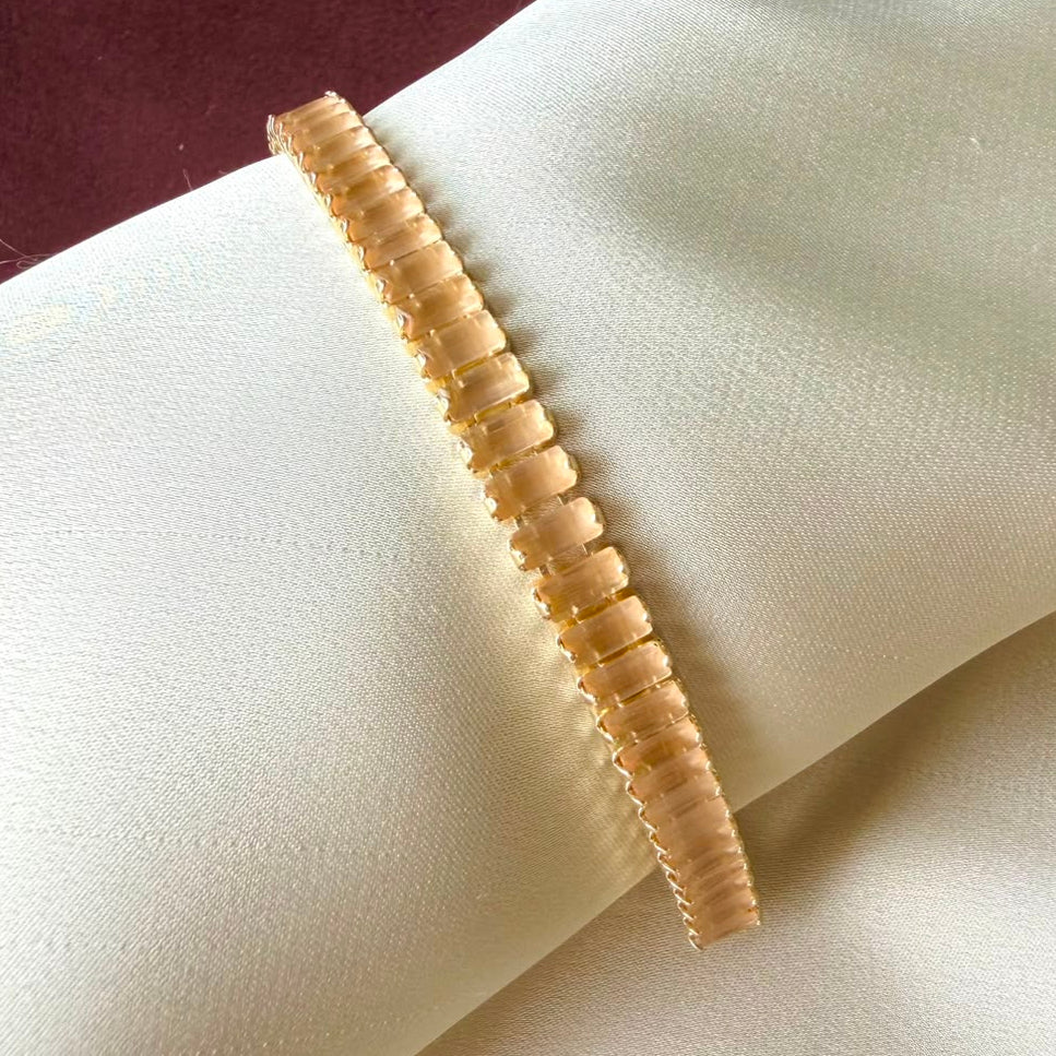 TFC Size 2.2 Gold Plated Pastel Colour Tennis Bracelet