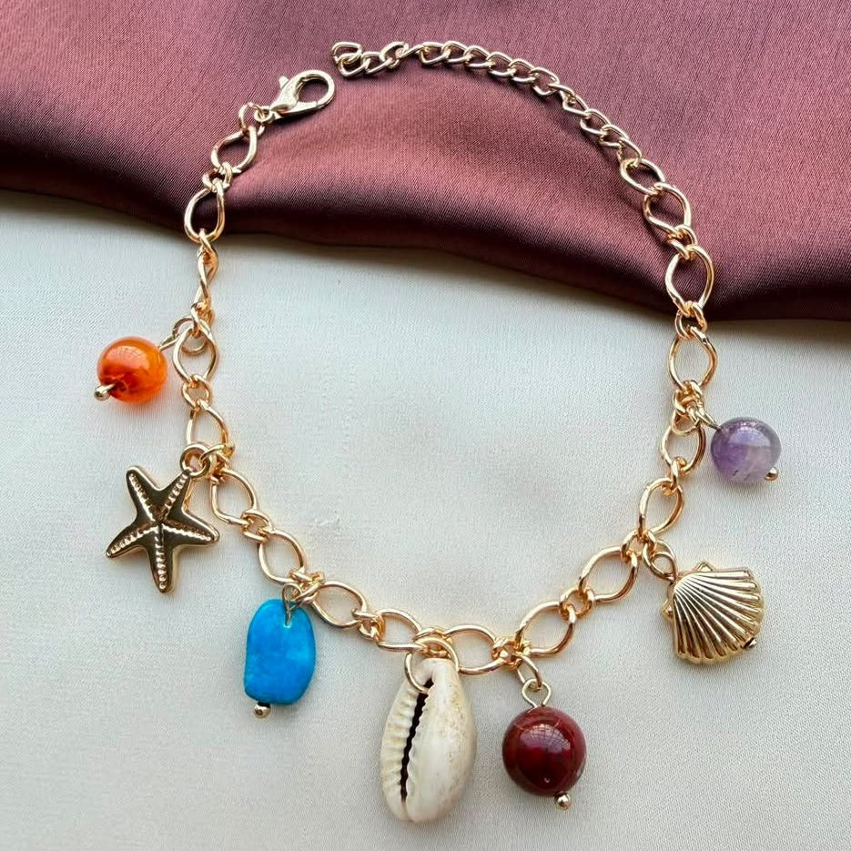 TFC Tangerine Star Gold Plated Chain Bracelet
