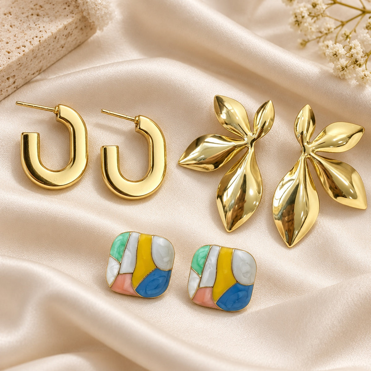 TFC Muse Gold Plated Earrings Combo Set