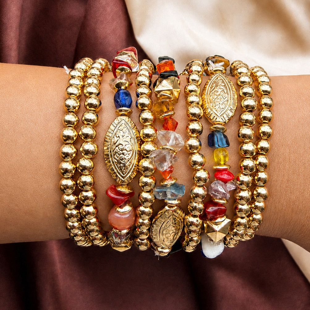 TFC Colour Splash Plated Bracelet (set of 9)
