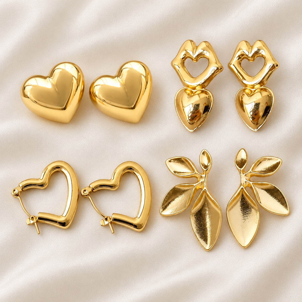 TFC Festive Gold Plated Earrings Combo Set