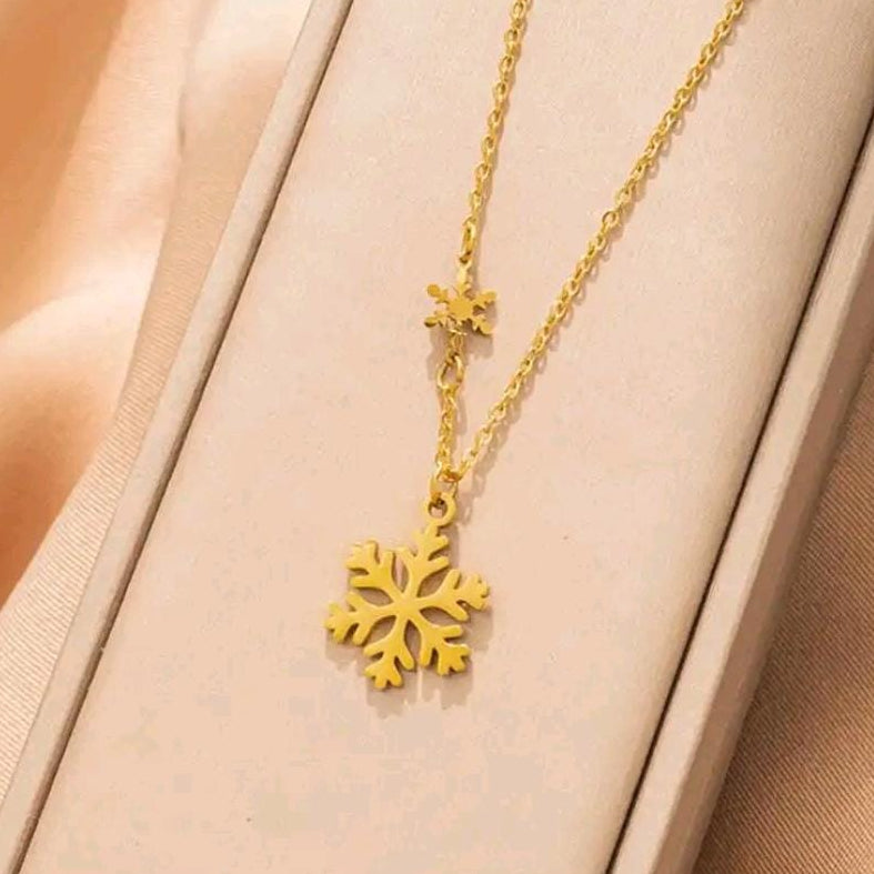 TFC Snow Gold Plated Pendant Necklace