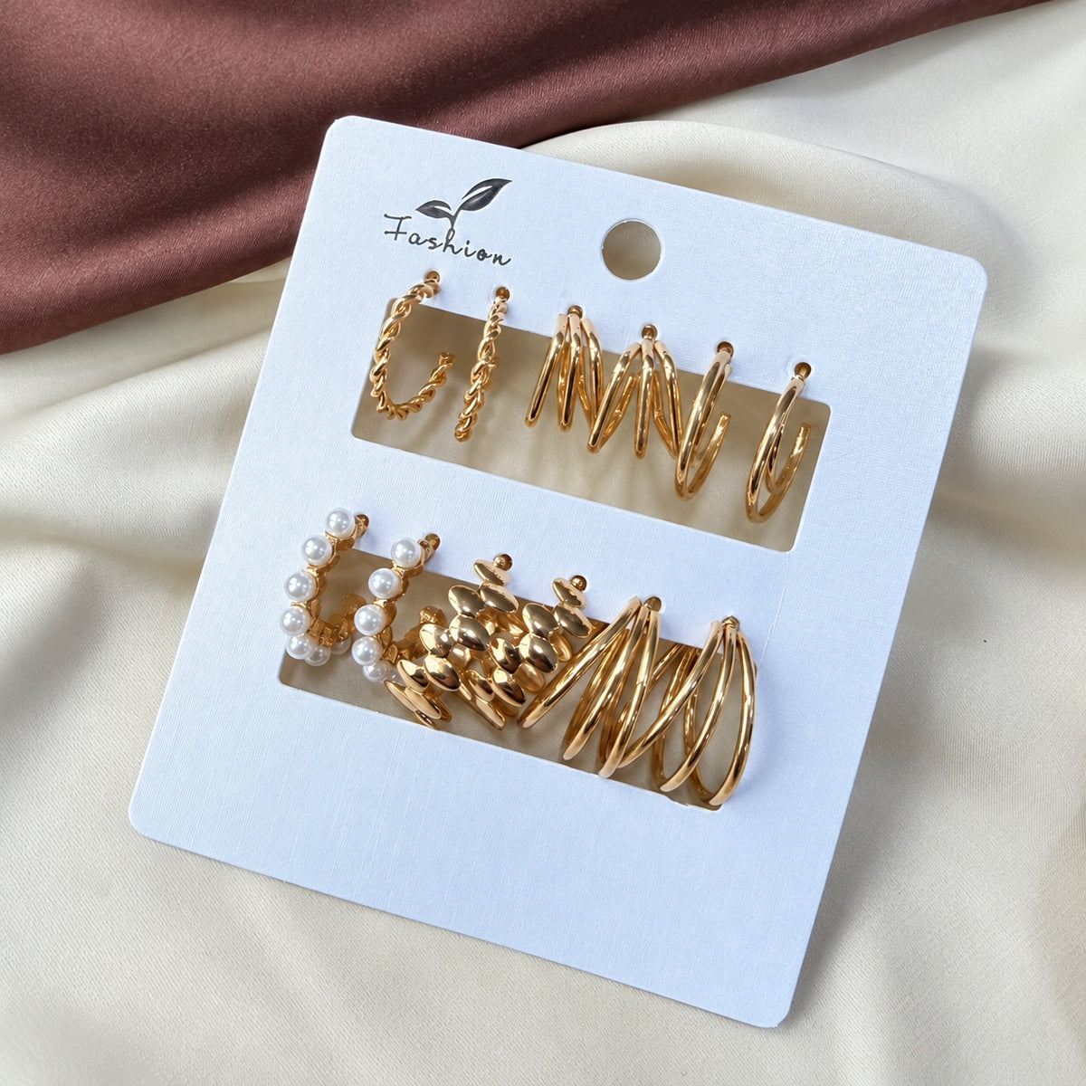 TFC Office To Party Gold Plated Earrings Combo Set
