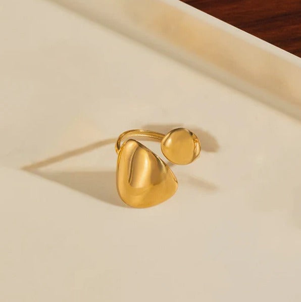 TFC Aura Melt Gold Plated Adjustable Ring