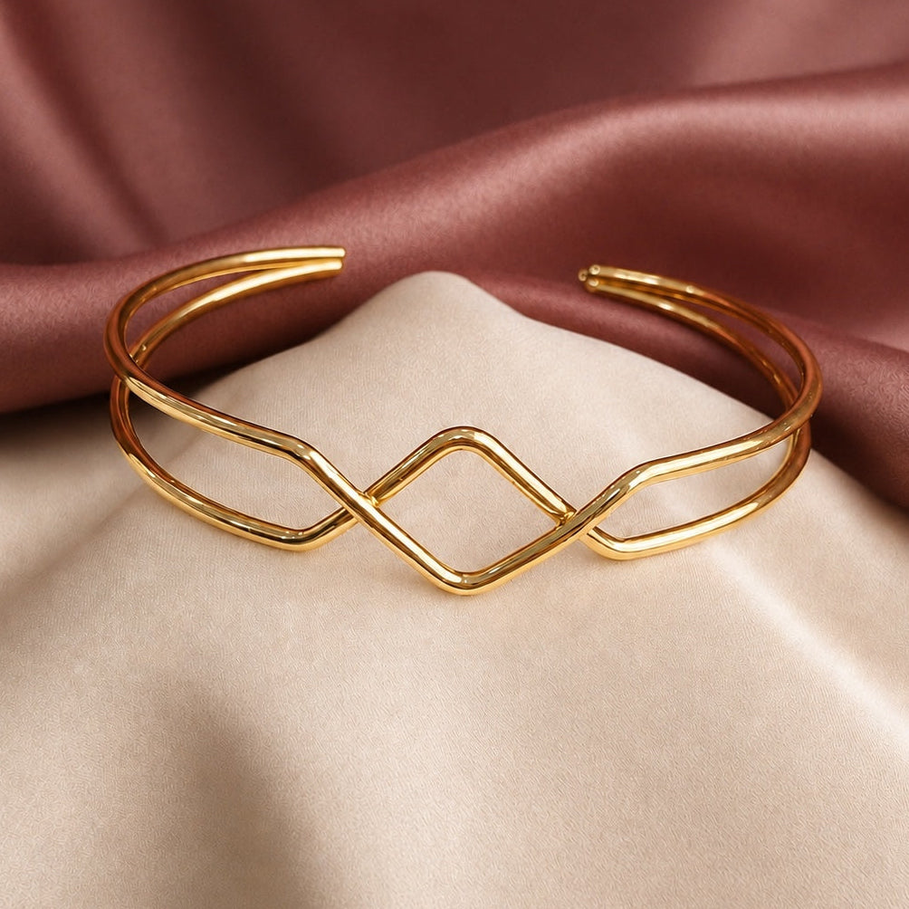 TFC Adjustable Starlight Gold Plated Bracelet Cuff