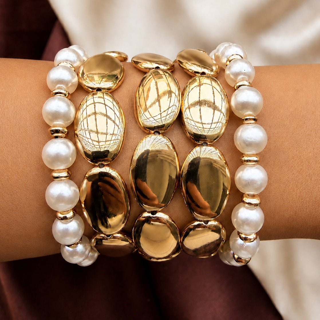 TFC Chic Charm Gold Plated Bracelet (set of 5)