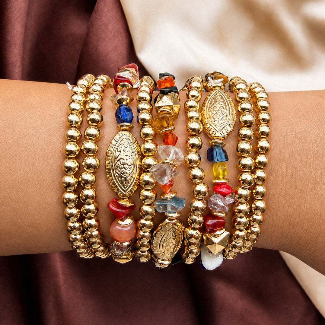 TFC Colour Splash Plated Bracelet (set of 9)